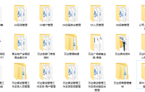 万达招商运营管理资料合集，表格文案PPT，完整内容学习套用