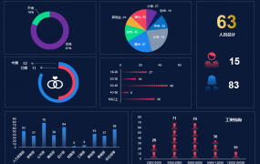Excel公司人员结构可视化看板，多图表动态显示，自动计算