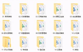 幼儿园管理经营常用表格合集,表格模板全套应用,复制套用不加班