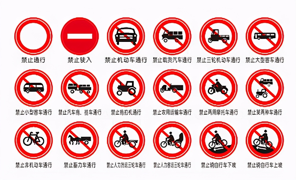 50种交通工具警示图片