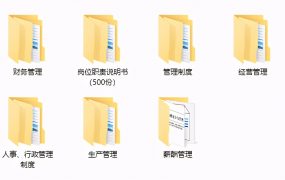 公司企业办公管理制度大全，全套word文案，范例文档快速套用