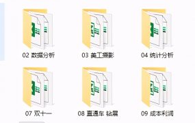 电商运营表格合集，运营统计绩效策划，全套excel表拿来就用