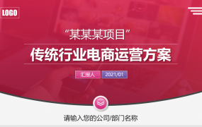 行业项目电商运营方案，完整PPT演示课件，架构完整直接应用