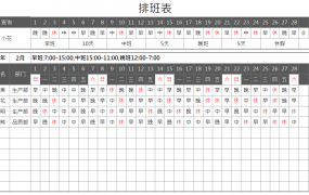 Excel单页式通用排班表，自动日期变化，出勤统计查询超轻松