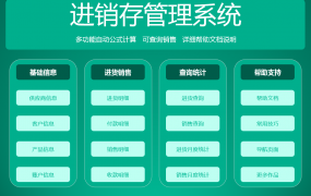 Excel进销存管理系统，全自动查询统计，库存更新图表显示