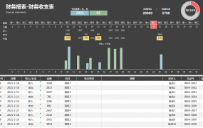 Excel财务收支可视化查询表，单页函数统计，图表同步超轻松