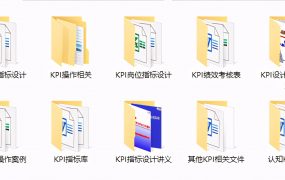KPI指标库文件制度表格报告，全套人事绩效资料，轻松套改应用