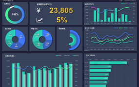 Excel公司销售分析智能看板，动态多图表显示，数理分析拿来就用