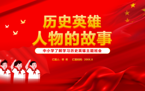 历史英雄人物故事PPT,全内容演示讲解,架构完整培训学习轻松用