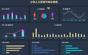 公司人力资源可视化看板，Excel图形图表，动态展示超轻松