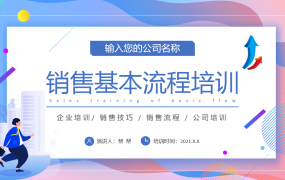 销售基本流程培训课件，完整内容演示PPT，员工培训直接F5