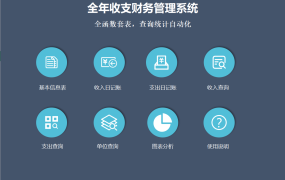 Excel全年收支财务管理系统，全函数统计查询，自动显示极简操作