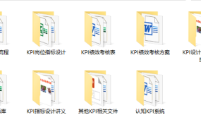 KPI指标库考核案例文件范文，方案系统文件资料，全内容套用