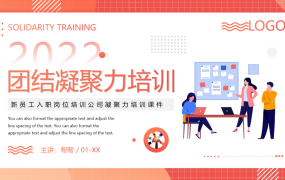 团队凝聚力培训PPT模板，全内容员工教育课件，教育学东西轻松用