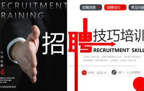 企业招聘技巧培训PPT模板，全套文案架构设计，员工教育无脑套用