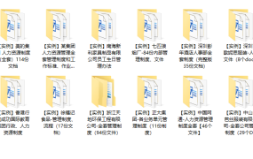 著名企业HR管理全套资料，全套管理制度案例范本，借鉴通用超轻松