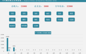Excel全年财务收支系统，自动统查图表显示，动态函数一键应用