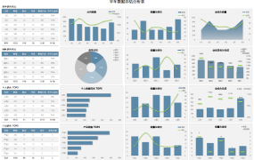 Excel半年数据可视化看板，多维动态图表，自动公式计算拿来就用